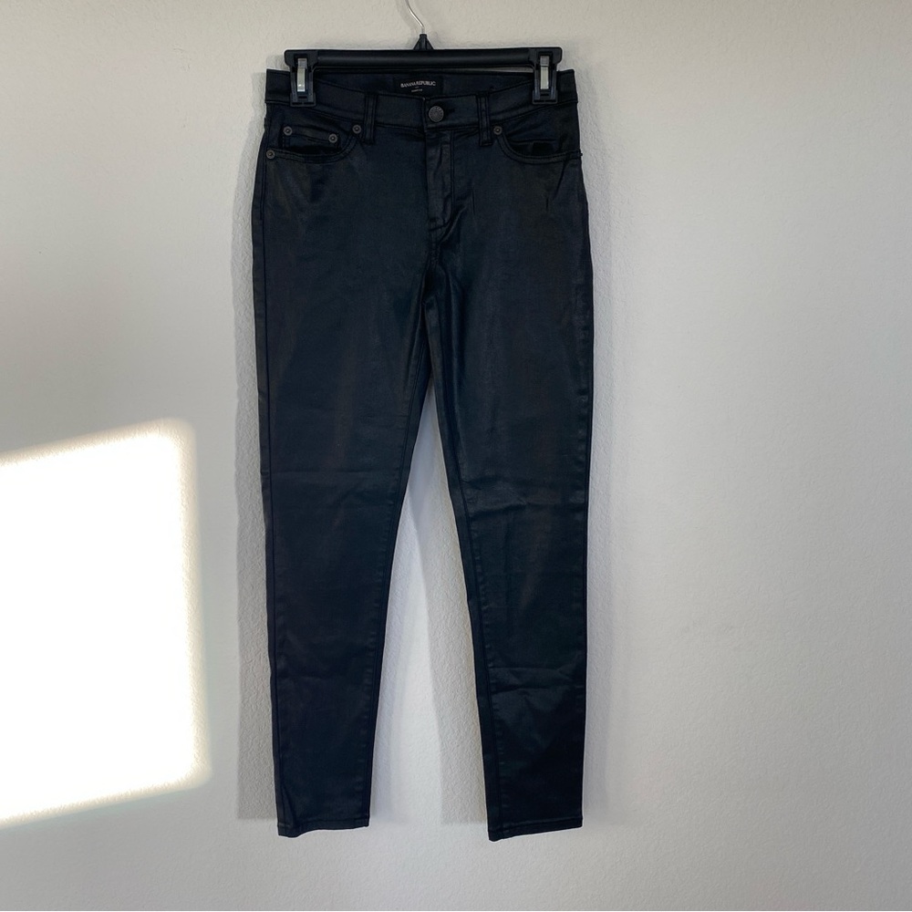 Banana Republic Black Coated Jeans Size 25